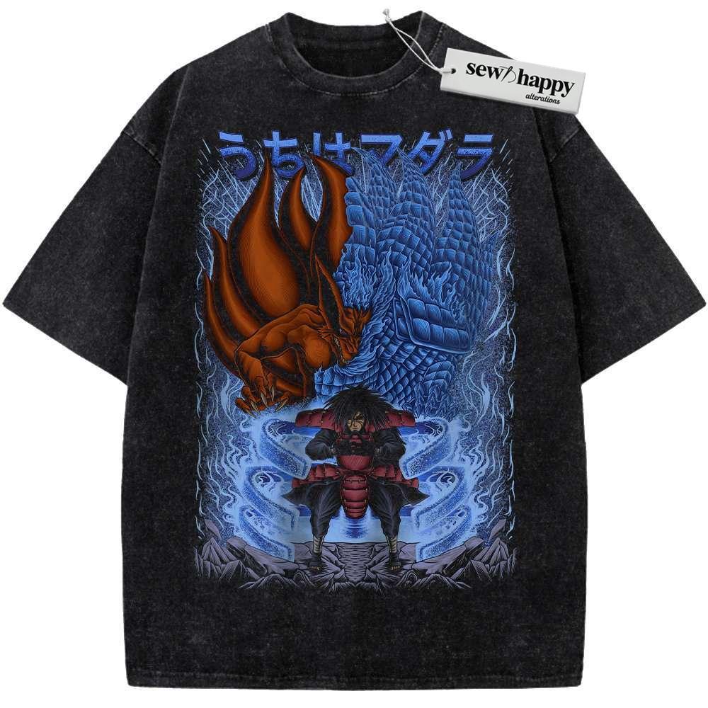 Wash Tee Madara Uchiha Shirt, Naruto Shirt, Anime Shirt, Vintage T-Shirt Wash Tee Madara Uchiha Shirt, Naruto Shirt, Anime Shirt, Vintage T-Shirt - Image 1