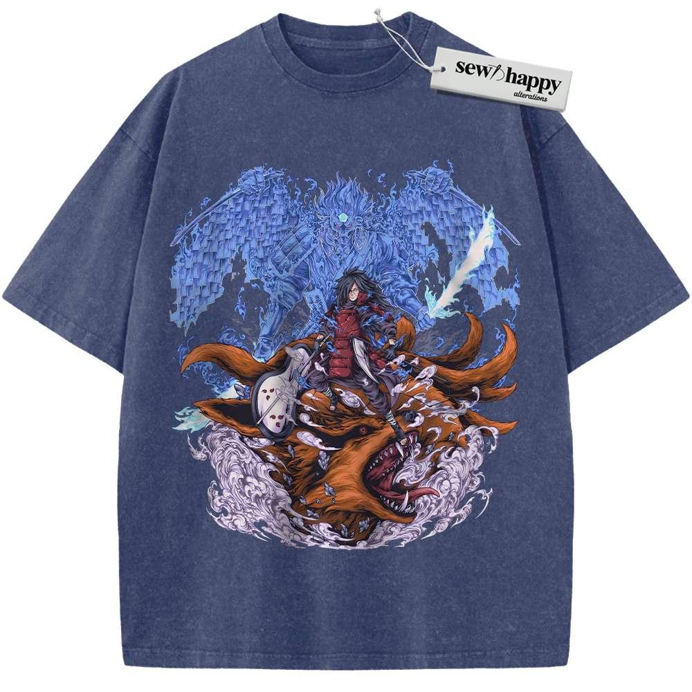 Wash Tee Madara Uchiha Shirt, Naruto Shirt, Anime Shirt, Vintage Tee