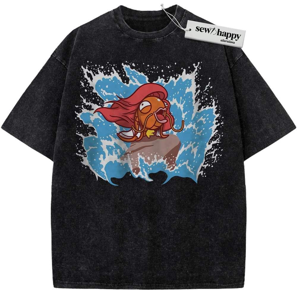 Wash Tee Magikarp x Ariel Shirt, Pokemon shirt, Anime Shirt, Vintage Tee