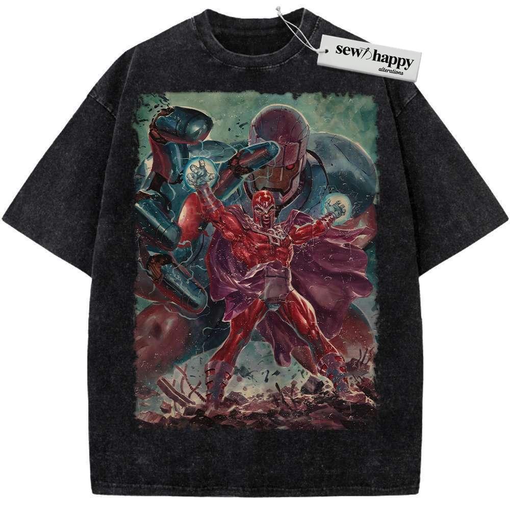 Wash Tee Magneto Shirt, Sentinel Shirt, Marvel Comics Shirt, Vintage Tee