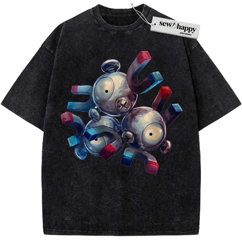 Wash Tee Magneton Shirt, Pokemon shirt, Anime Shirt, Vintage T-Shirt