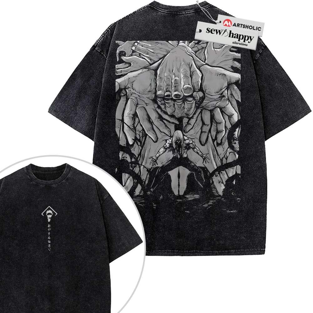 Wash Tee Mahito Shirt, Jujutsu Kaisen Shirt, Anime Shirt, Vintage T-Shirt 2-Sided