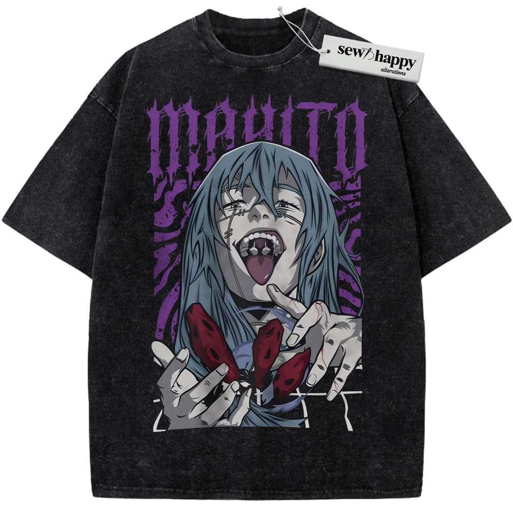 Wash Tee Mahito Shirt, Jujutsu Kaisen Shirt, Anime Shirt, Vintage T-Shirt