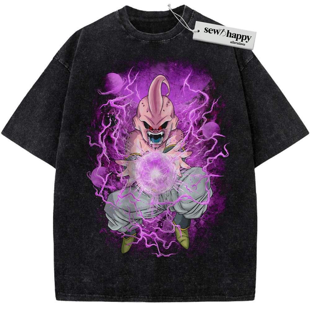 Wash Tee Majin Buu Shirt, Dragon Ball Shirt, Anime Shirt, Vintage T-Shirt