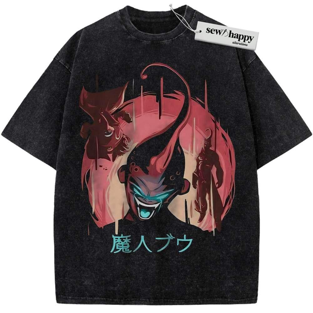 Wash Tee Majin Buu Shirt, Dragon Ball Shirt, DBZ Shirt, Anime Shirt, Vintage T-Shirt