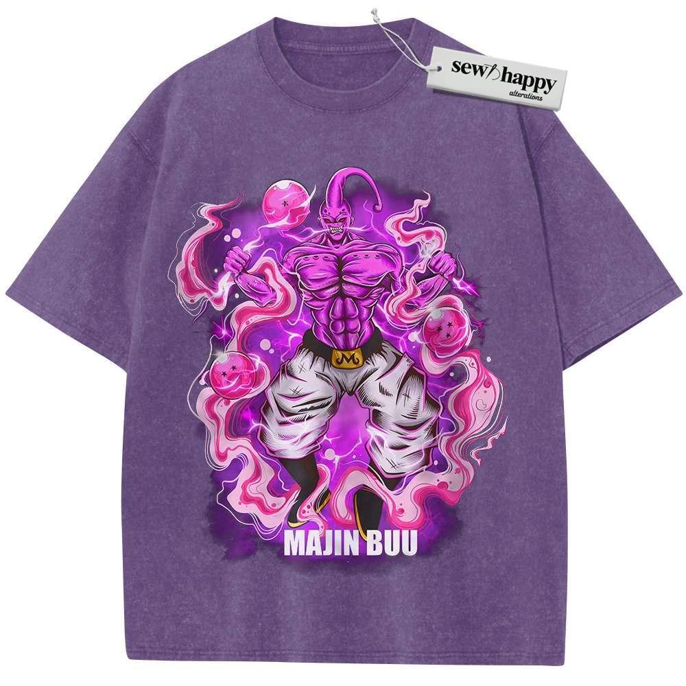 Wash Tee Majin Buu Shirt, Dragon Ball Z Shirt, DBZ Shirt, Anime Shirt, Vintage Tee