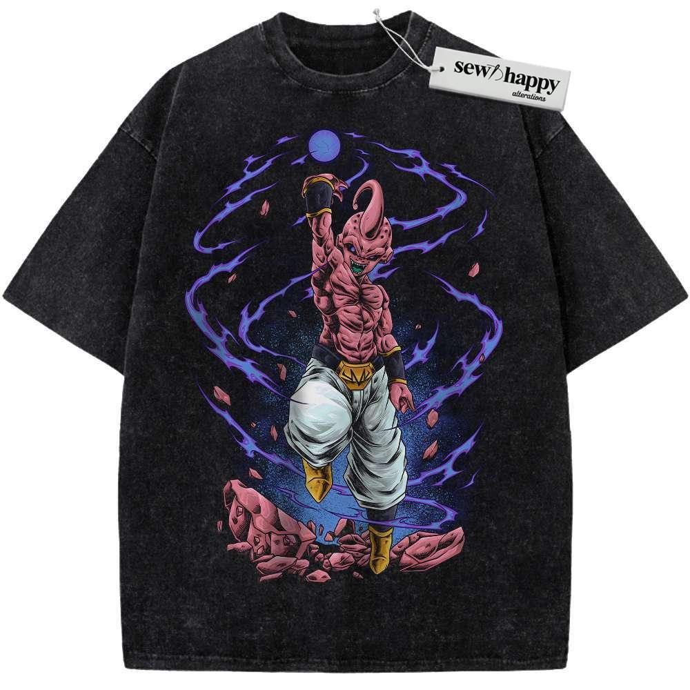 Wash Tee Majin Buu Shirt, Shirt, Dragon Ball Z Shirt, DBZ Shirt, Anime Shirt, Vintage Tee