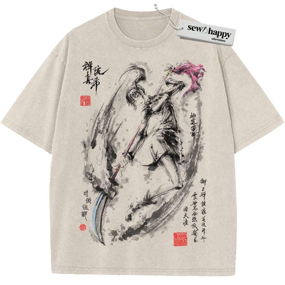 Wash Tee Maki Zenin Shirt, Jujutsu Kaisen Shirt, Anime Shirt, Vintage Tee