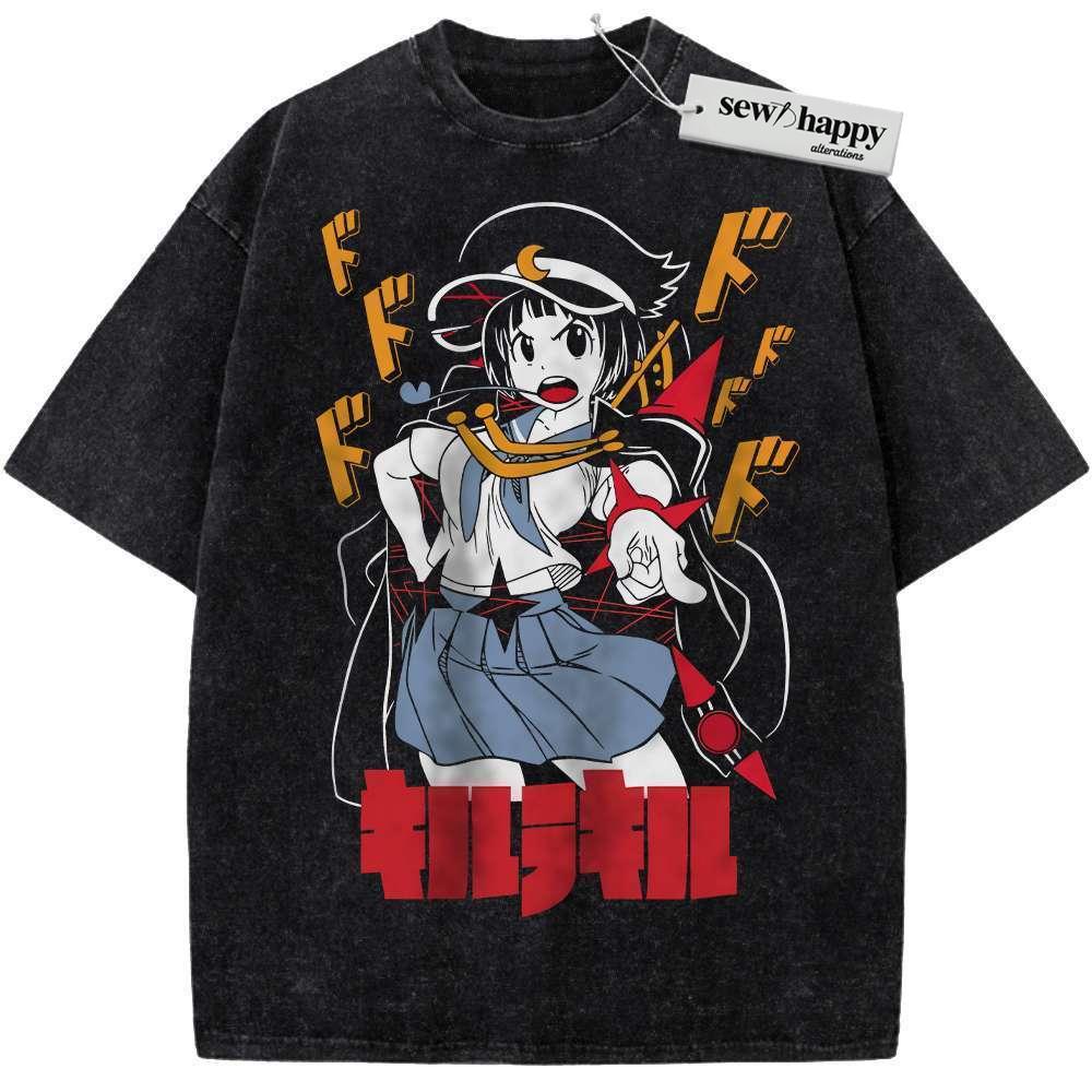 Wash Tee Mako Mankanshoku Shirt, Kill la Kill Shirt, Anime Shirt, Vintage Tee
