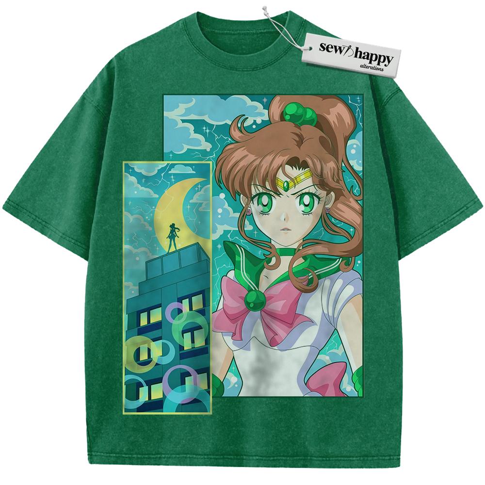 Wash Tee Makoto Kino Shirt, Sailor Jupiter Shirt, Anime Shirt, Vintage T-Shirt