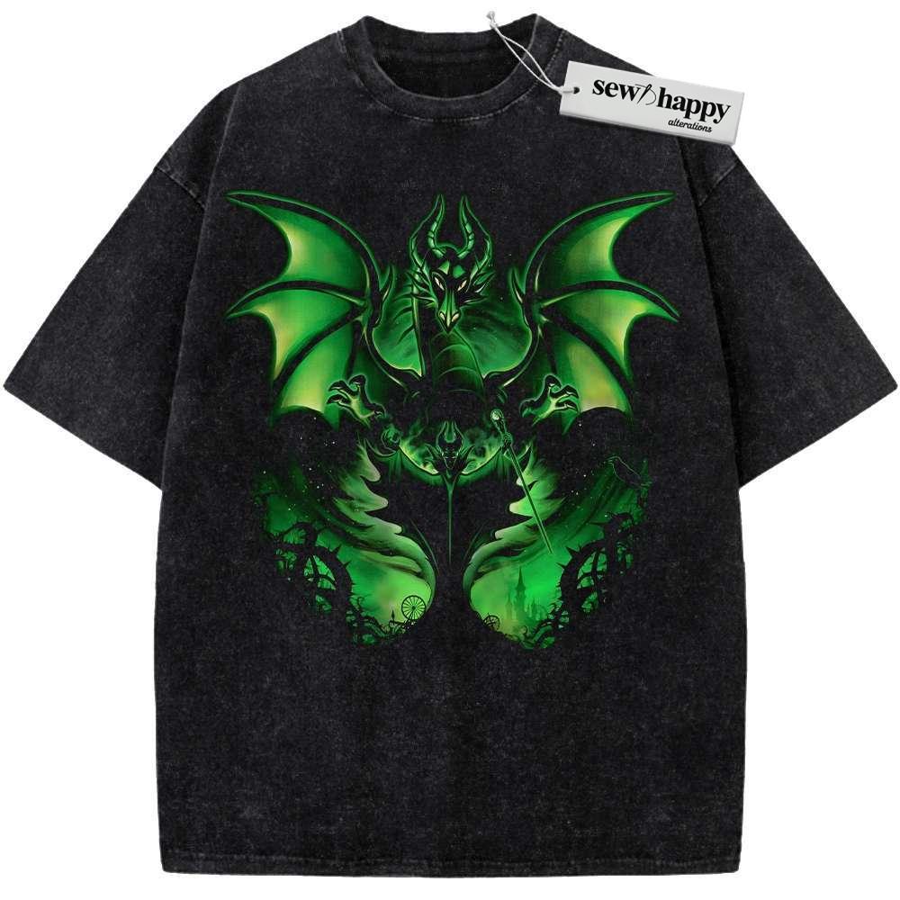 Wash Tee Maleficent: Mistress of Evil Shirt, Animated Shirt, Vintage T-Shirt