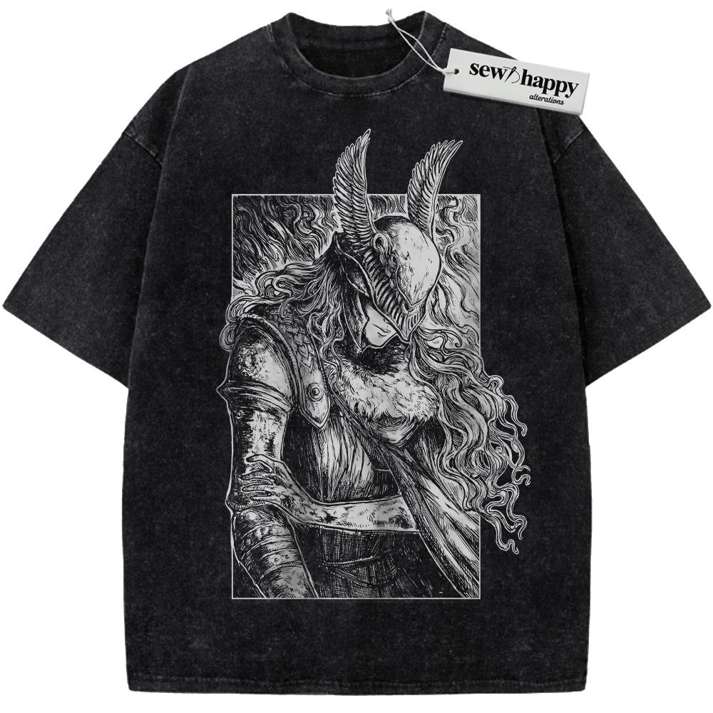 Wash Tee Malenia Blade of Miquella Shirt, Game Shirt, Vintage Tee