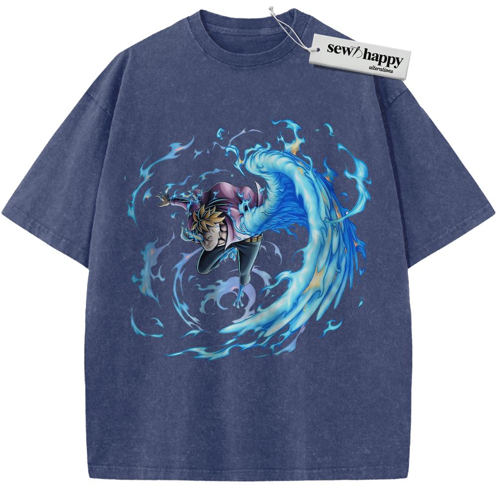 Wash Tee Marco Shirt, One Piece Shirt, Anime Shirt, Vintage T-Shirt