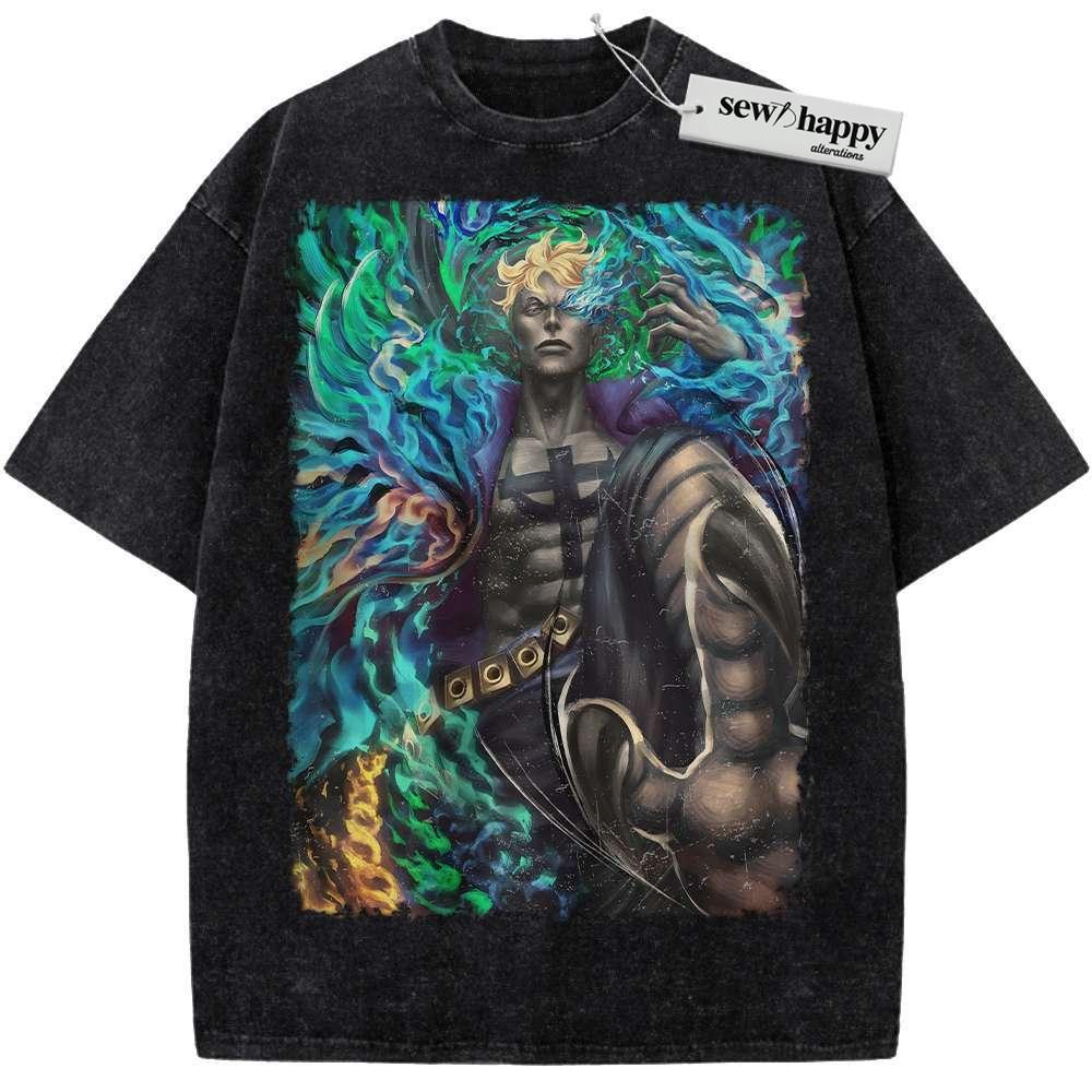 Wash Tee Marco Shirt, One Piece Shirt, Anime Shirt, Vintage Tee