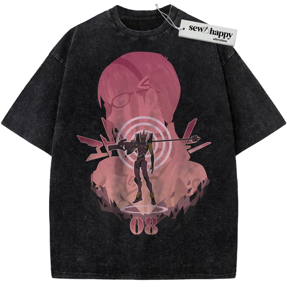 Wash Tee Mari Illustrious Makinami Shirt, Neon Genesis Evangelion Shirt, Anime Shirt, Vintage Tee
