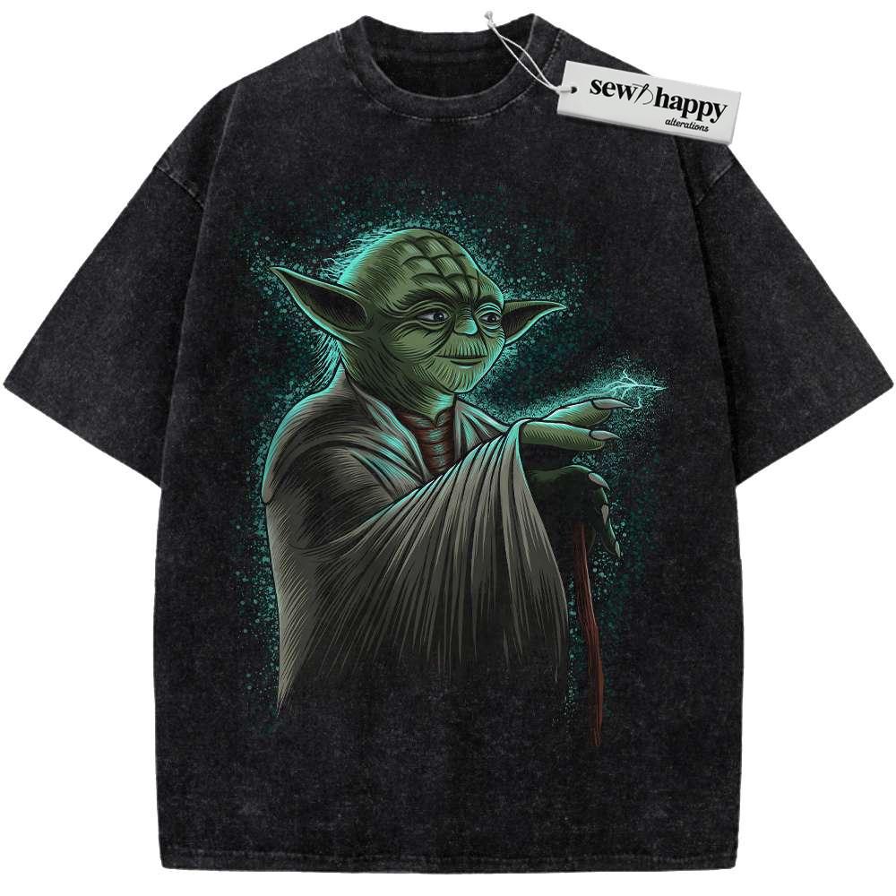 Wash Tee Master Yoda Shirt, Star Wars Shirt, Movie Shirt, Vintage T-Shirt