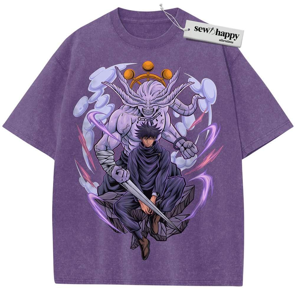 Wash Tee Megumi Fushiguro Shirt, Jujutsu Kaisen Shirt, Anime Shirt, Vintage T-Shirt