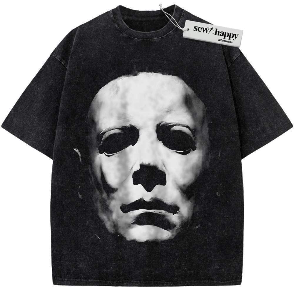 Wash Tee Michael Myers Shirt, Halloween Shirt, Horror Shirt, Vintage T-Shirt Wash Tee Michael Myers Shirt, Halloween Shirt, Horror Shirt, Vintage T-Shirt - Image 1