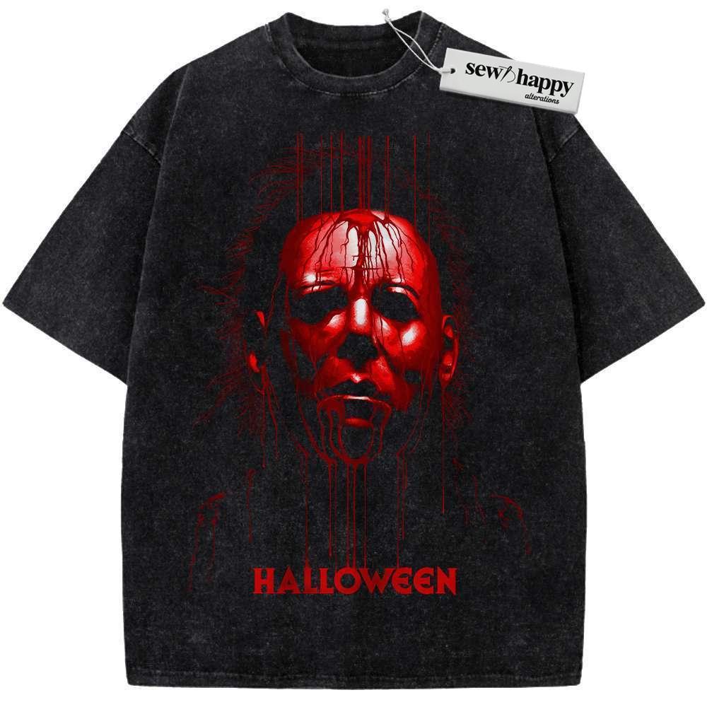 Wash Tee Michael Myers Shirt, Halloween Shirt, Horror Shirt, Vintage T-Shirt