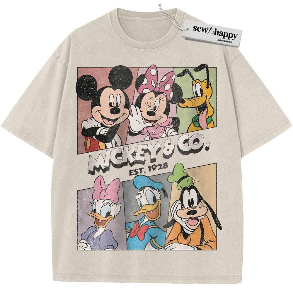 Wash Tee Mickey and Co Shirt, Cartoon Shirt, Vintage T-Shirt