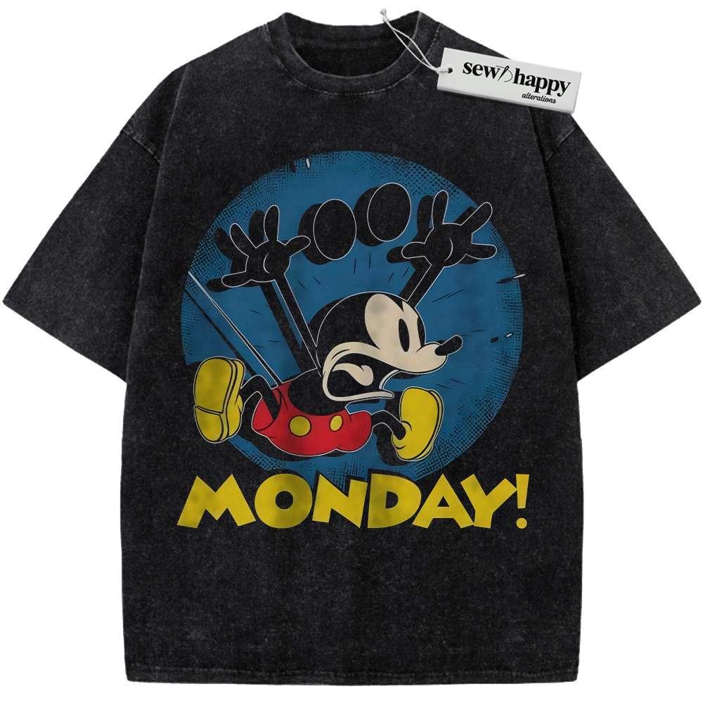 Wash Tee Mickey Mouse Shirt, Disney Shirt, Cartoon Shirt, Vintage T-Shirt