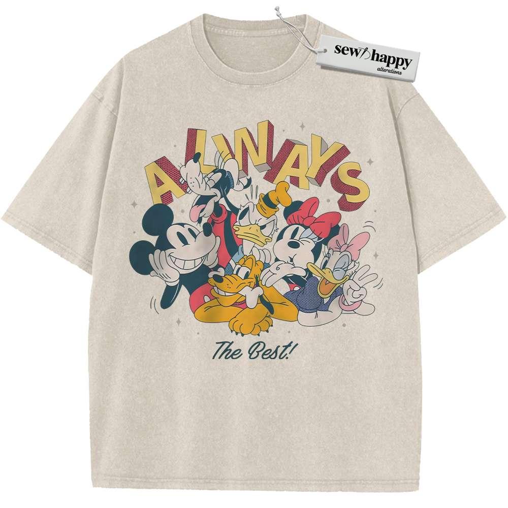 Wash Tee Mickey Mouse Shirt, Donald Duck Shirt, Pluto Shirt, Goofy Shirt, Cartoon Shirt, Vintage Tee