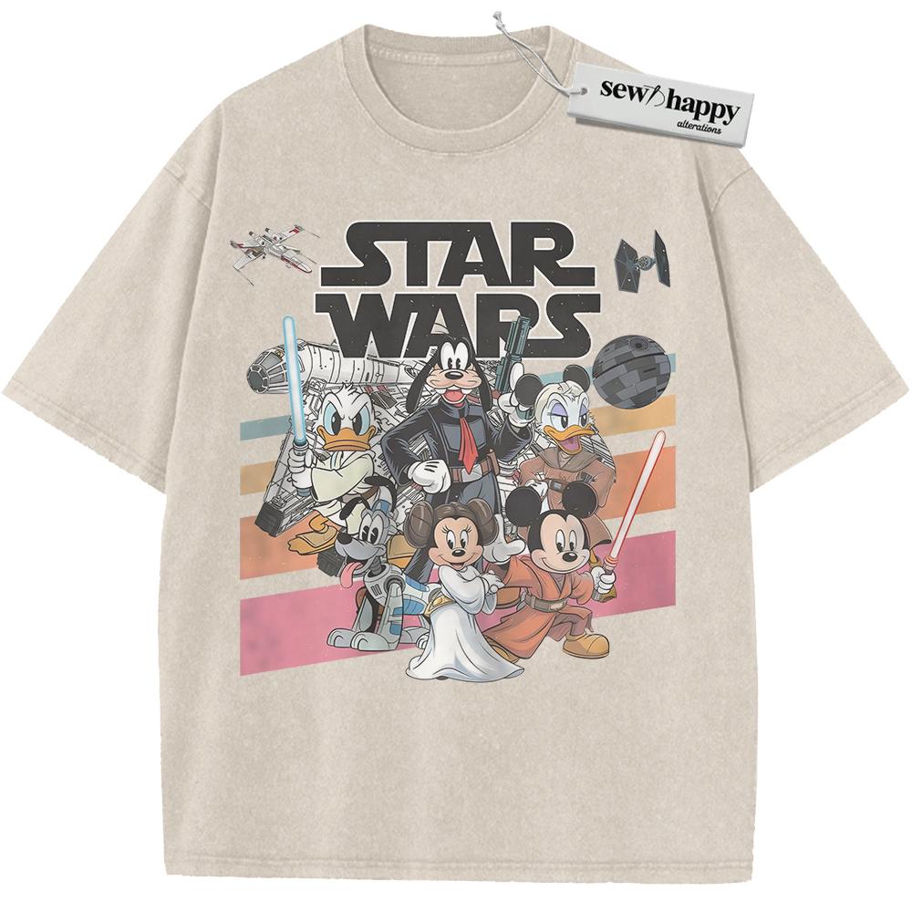 Wash Tee Mickey Mouse Shirt, Donald Duck Shirt, Star Wars Shirt, Animated Shirt, Vintage T-Shirt