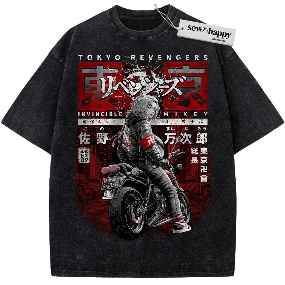 Wash Tee Mikey Shirt, Tokyo Revengers Shirt, Anime Shirt, Vintage Tee