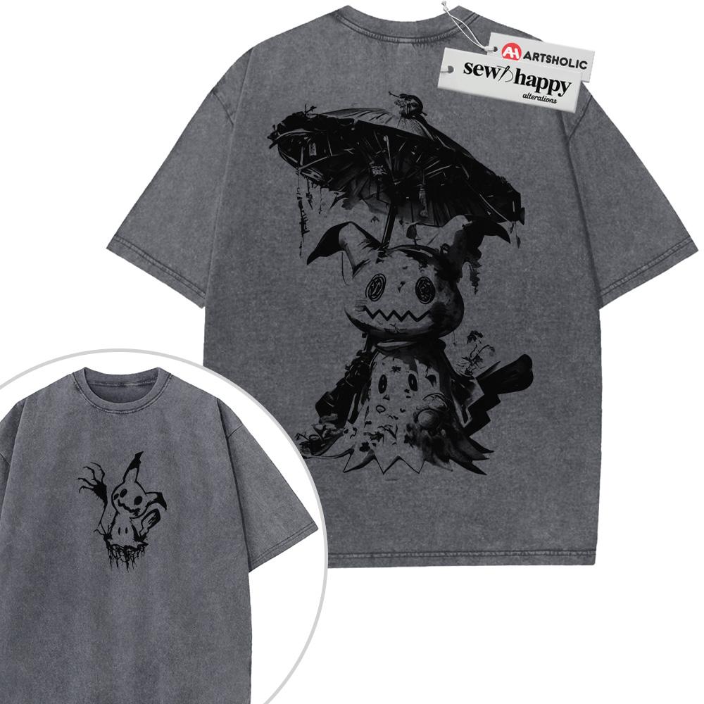 Wash Tee Mimikyu Shirt, Pokemon Shirt, Anime Shirt, Vintage Tee 2-Sided