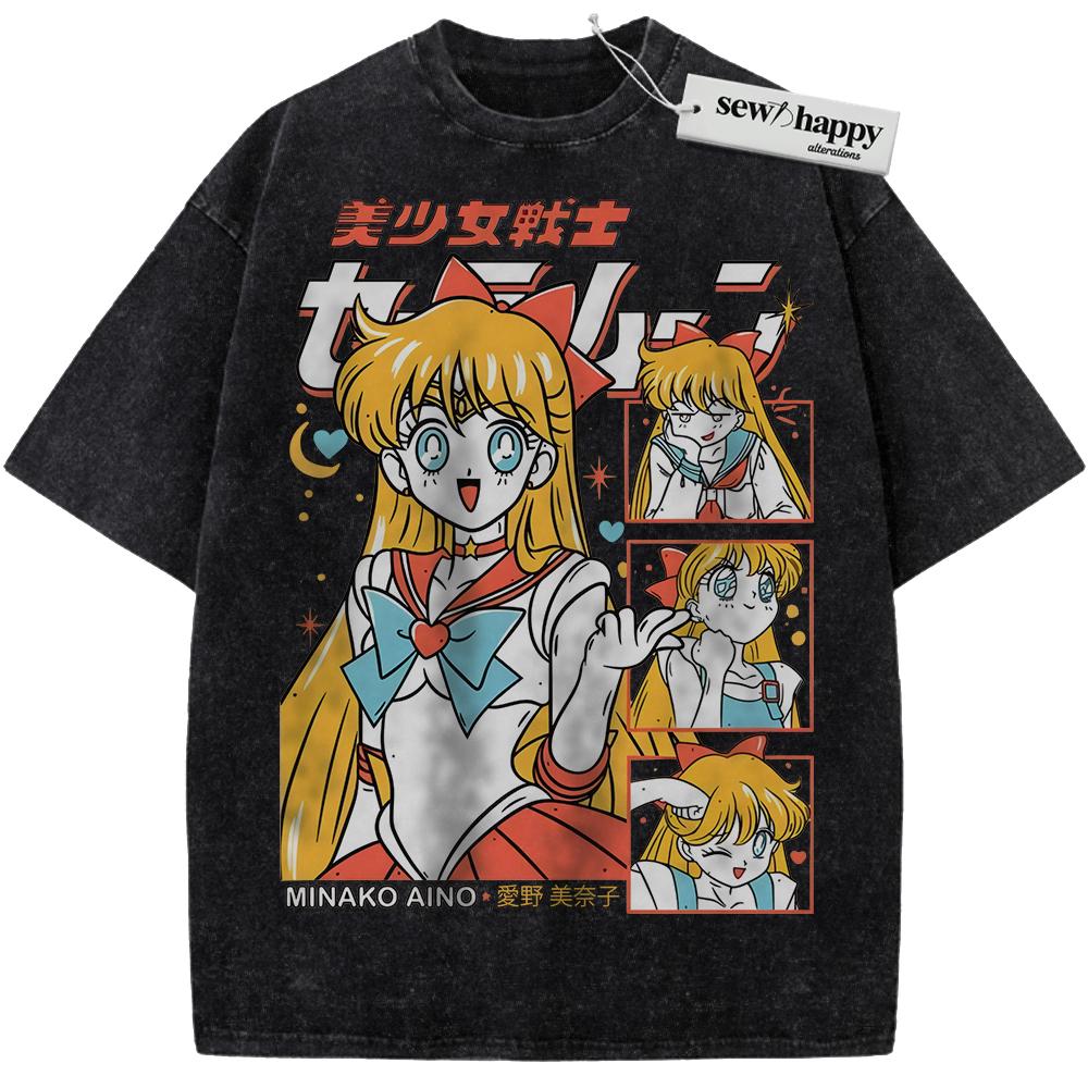 Wash Tee Minako Aino Shirt, Sailor Venus Shirt, Sailor Moon Shirt, Anime Shirt, Vintage Tee Wash Tee Minako Aino Shirt, Sailor Venus Shirt, Sailor Moon Shirt, Anime Shirt, Vintage Tee - Image 1