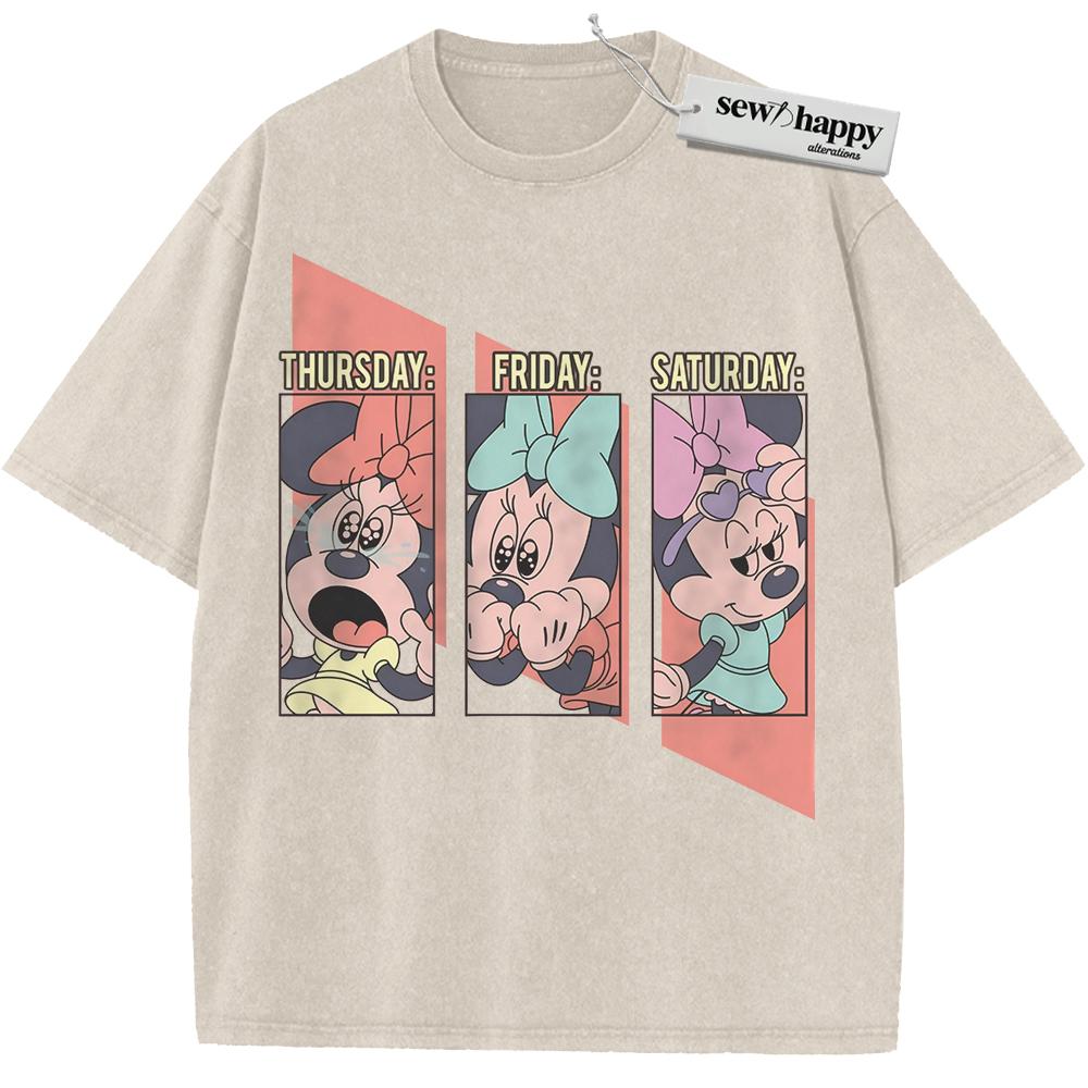 Wash Tee Minnie Mouse Shirt, Mickey Mouse Shirt, Animated Shirt, Vintage Tee