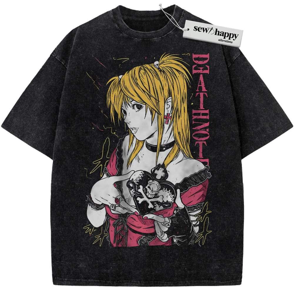 Wash Tee Misa Amane Shirt, Death Note Shirt, Anime Shirt, Vintage T-Shirt
