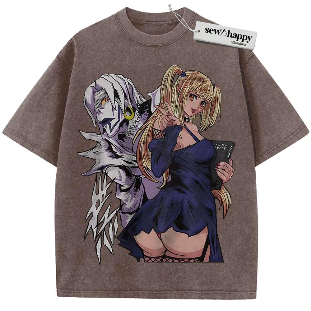 Wash Tee Misa Amane vs Rem Shirt, Death Note Shirt, Anime Shirt, Vintage Tee