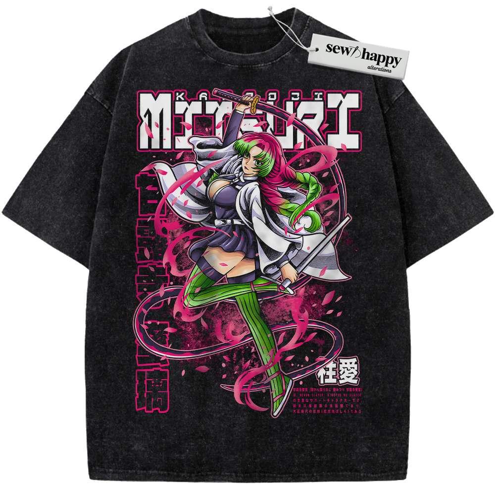 Wash Tee Mitsuri Kanroji Shirt, Demon Slayer Shirt, Anime Shirt, Vintage T-Shirt