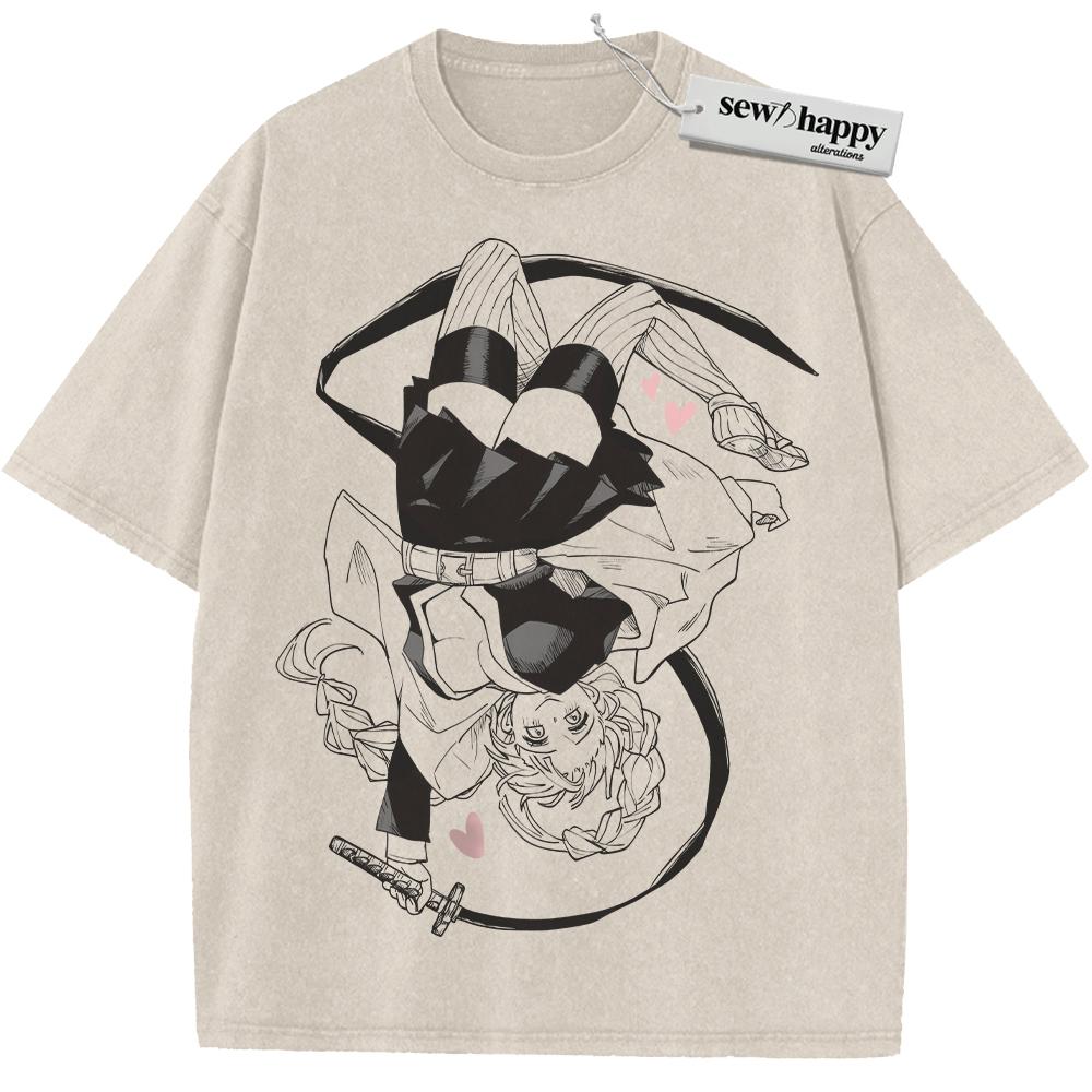Wash Tee Mitsuri Kanroji Shirt, Demon Slayer Shirt, Anime Shirt, Vintage T-Shirt