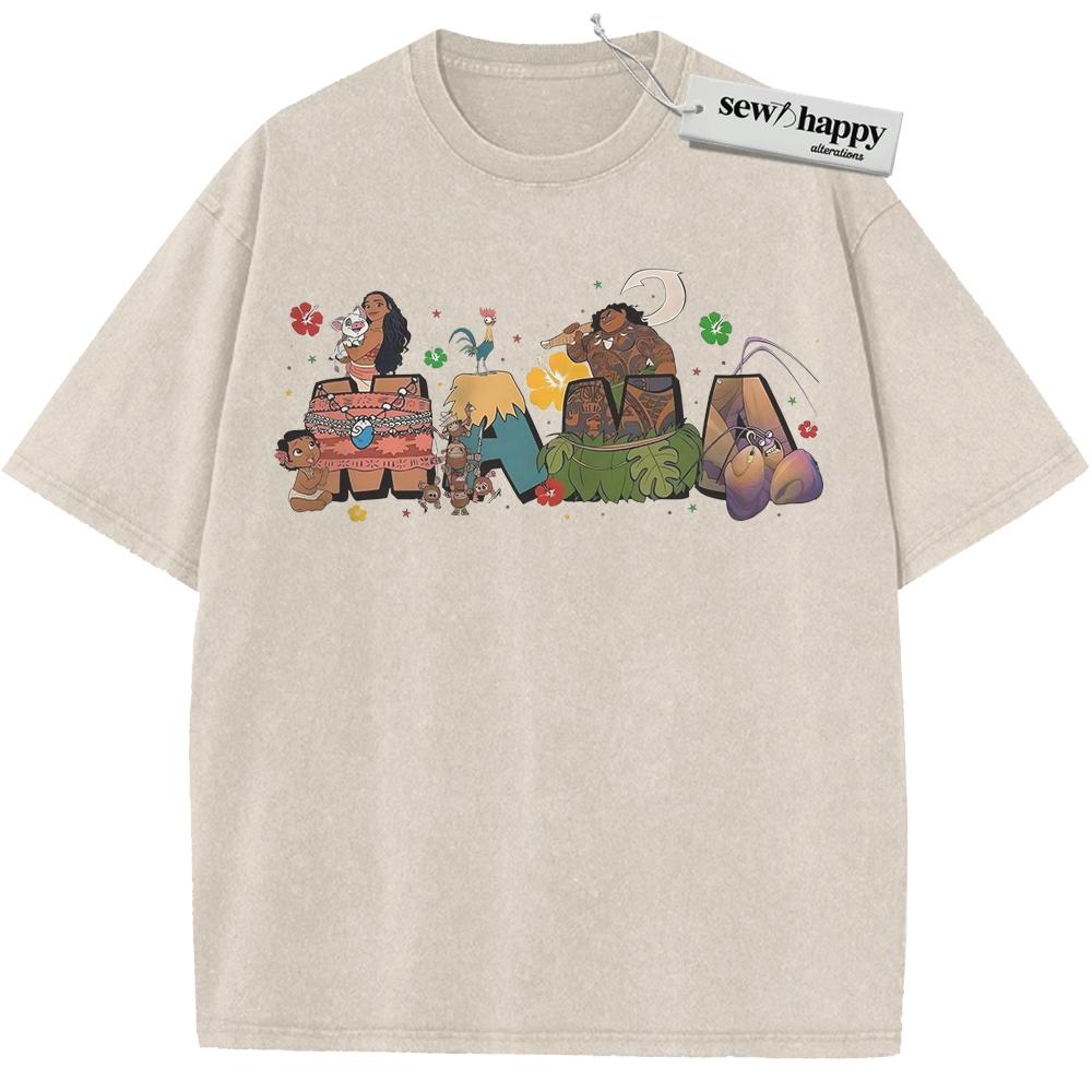 Wash Tee Moana Shirt, Mother's Day Shirt, Animated Shirt, Vintage T-Shirt