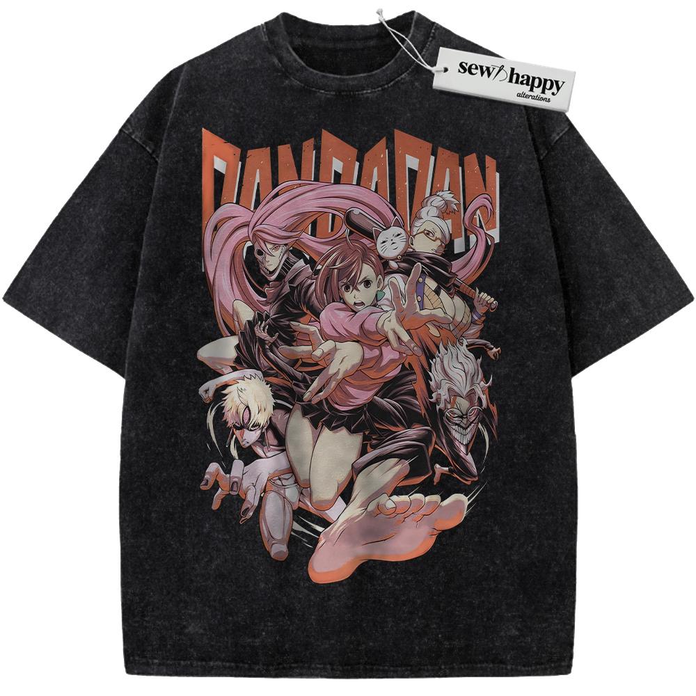 Wash Tee Momo Ayase Shirt, Turbo Granny Shirt, Dandadan Shirt, Anime Shirt, Vintage Tee