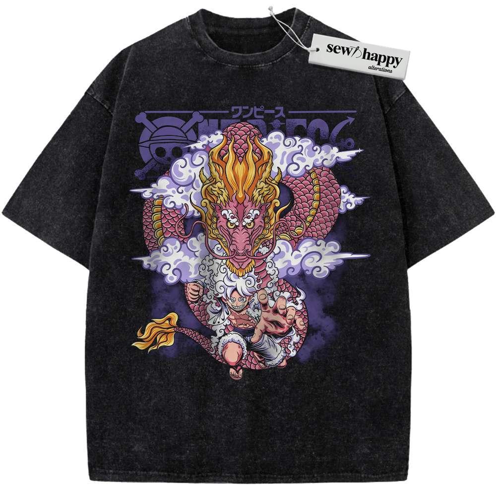 Wash Tee Momonosuke vs Luffy Shirt, One Piece Shirt, Anime Shirt, Vintage T-Shirt