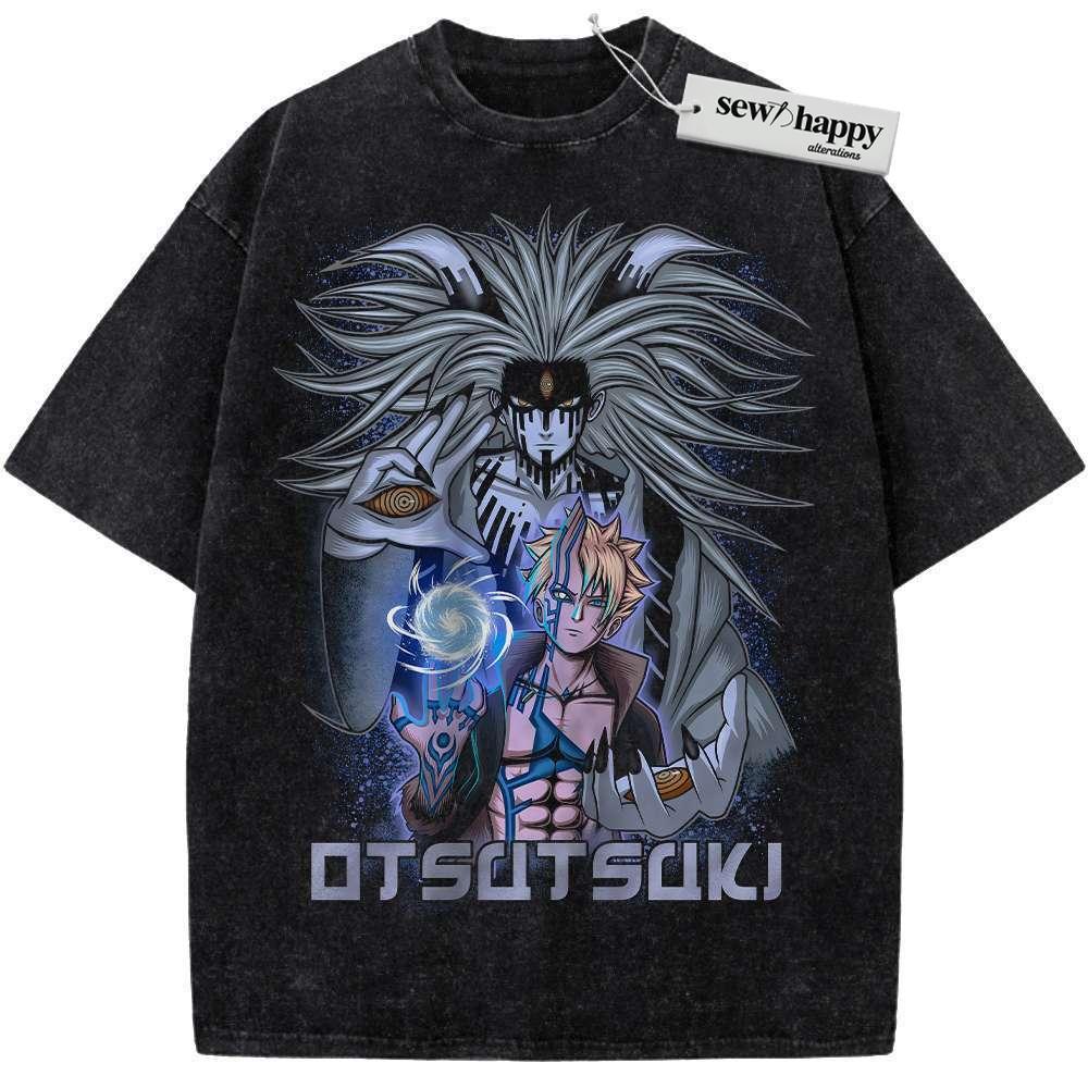 Wash Tee Momoshiki Shirt, Boruto Shirt, Naruto Shirt, Anime Shirt, Vintage T-Shirt
