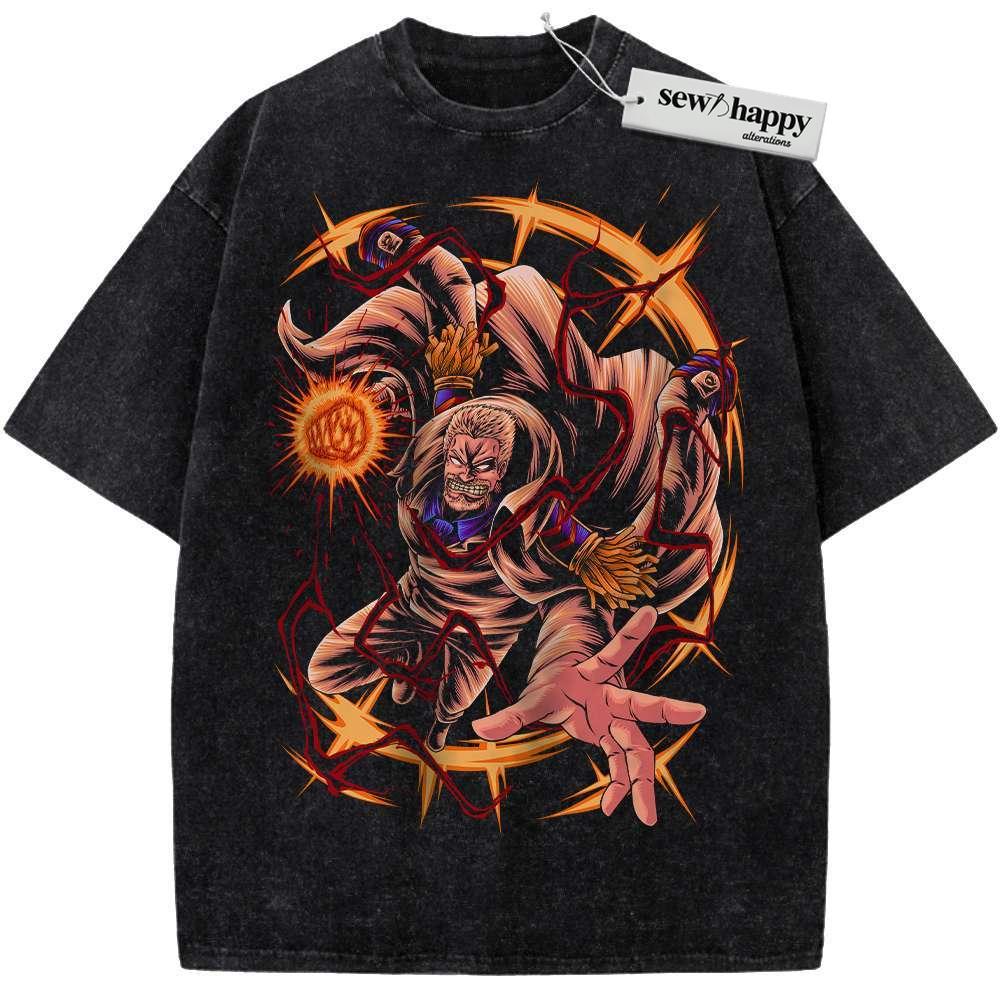Wash Tee Monkey D Garp Shirt, One Piece Shirt, Anime Shirt, Vintage T-Shirt