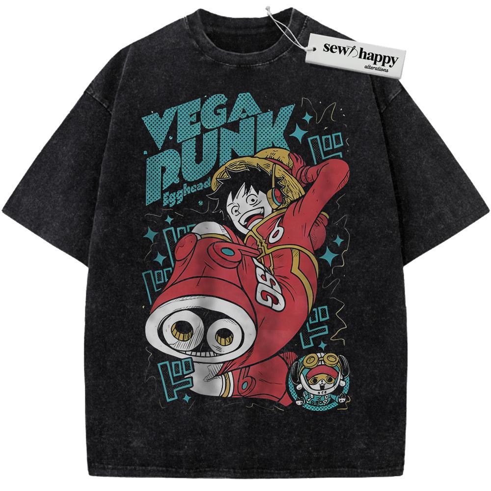 Wash Tee Monkey D Luffy Shirt, One Piece Shirt, Anime Shirt, Vintage T-Shirt
