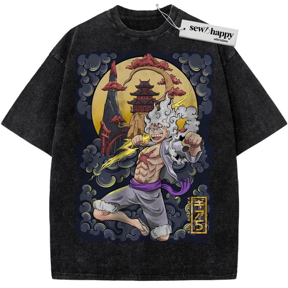 Wash Tee Monkey D Luffy Shirt, One Piece Shirt, Anime Shirt, Vintage Tee Wash Tee Monkey D Luffy Shirt, One Piece Shirt, Anime Shirt, Vintage Tee - Image 1