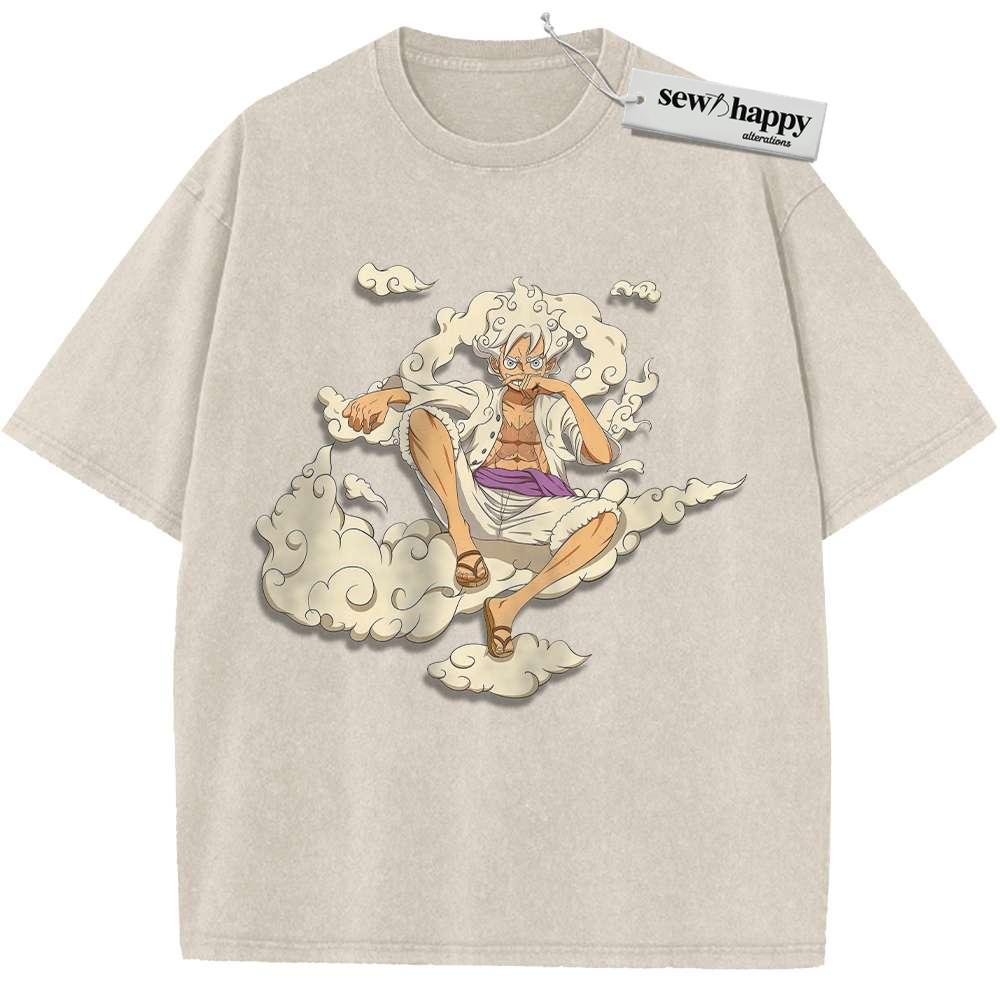 Wash Tee Monkey D Luffy Shirt, One Piece Shirt, Anime Shirt, Vintage Tee