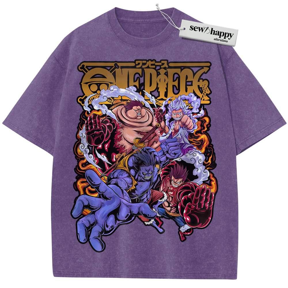 Wash Tee Monkey D Luffy Shirt, One Piece Shirt, Anime Shirt, Vintage Tee Wash Tee Monkey D Luffy Shirt, One Piece Shirt, Anime Shirt, Vintage Tee - Image 1