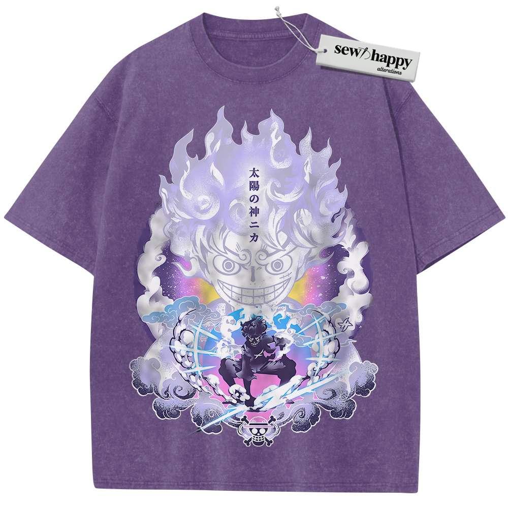 Wash Tee Monkey D Luffy Shirt, One Piece Shirt, Anime Shirt, Vintage Tee Wash Tee Monkey D Luffy Shirt, One Piece Shirt, Anime Shirt, Vintage Tee - Image 1