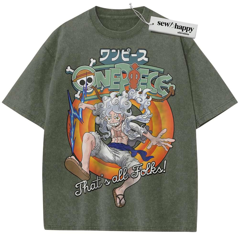 Wash Tee Monkey D Luffy Shirt, One Piece Shirt, Anime Shirt, Vintage Tee