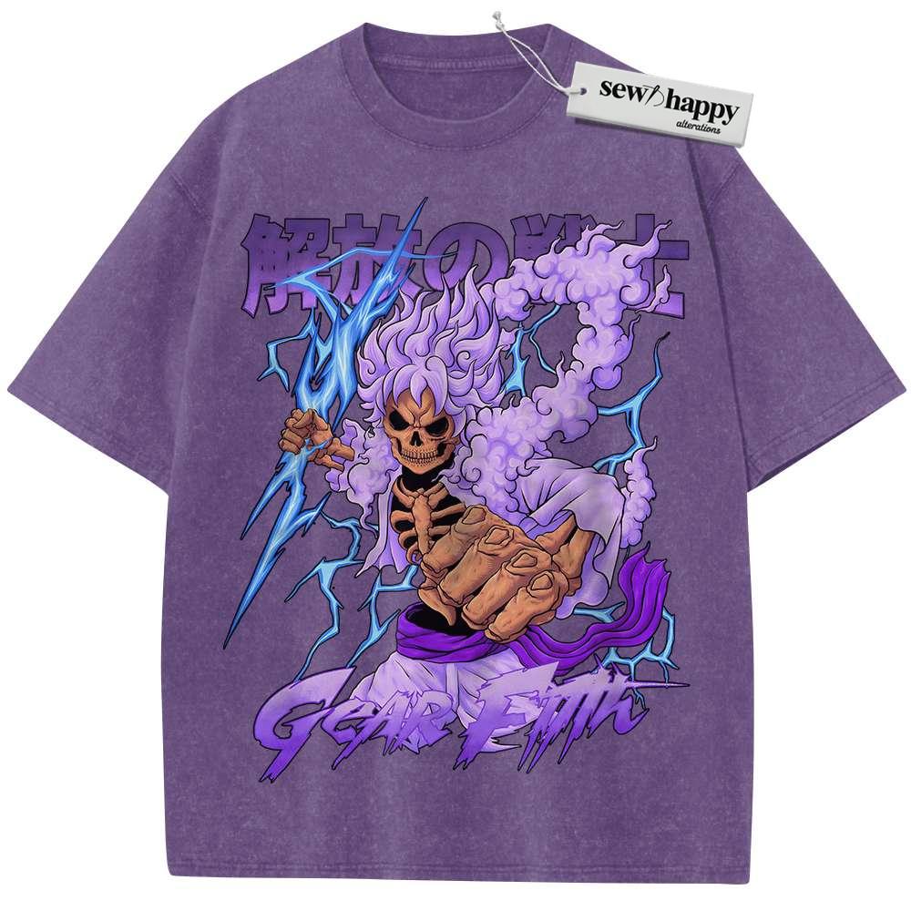 Wash Tee Monkey D Luffy Shirt, One Piece Shirt, Anime Shirt, Vintage Tee