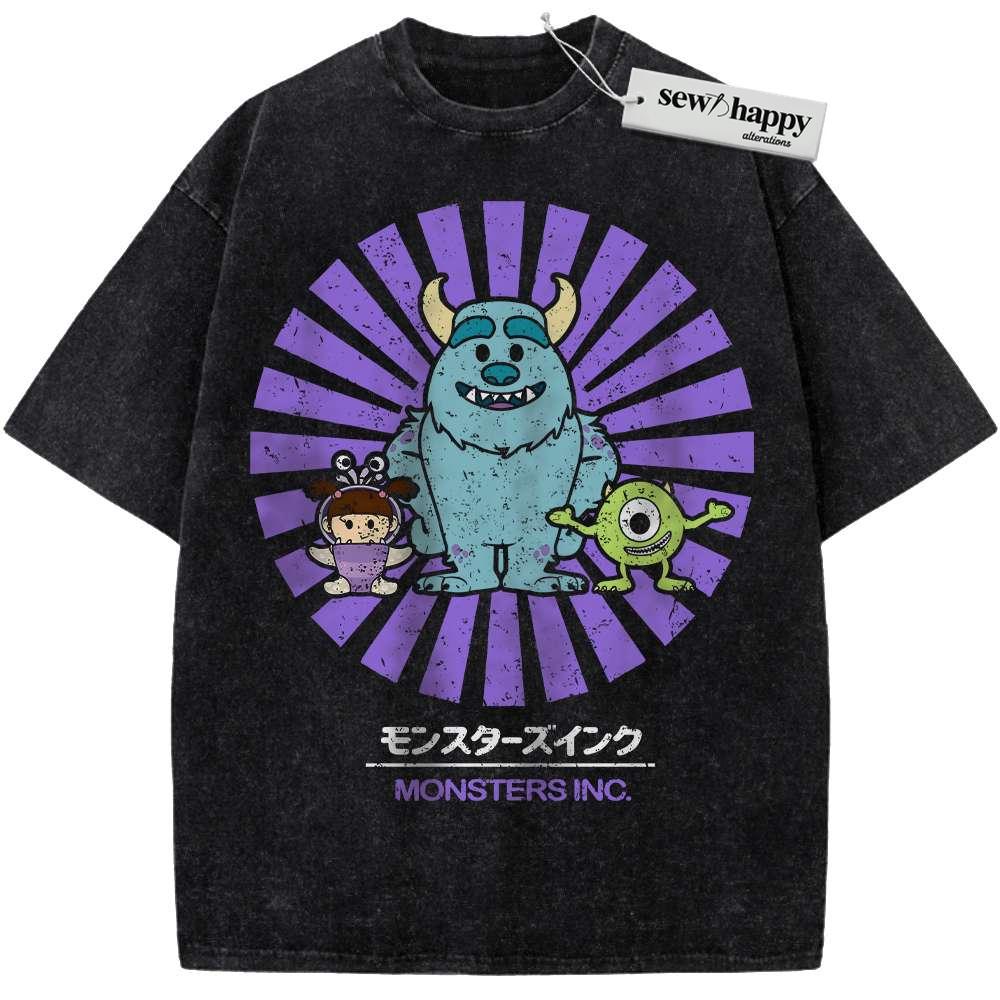 Wash Tee Monsters, Inc. Shirt, Animated Shirt, Vintage T-Shirt