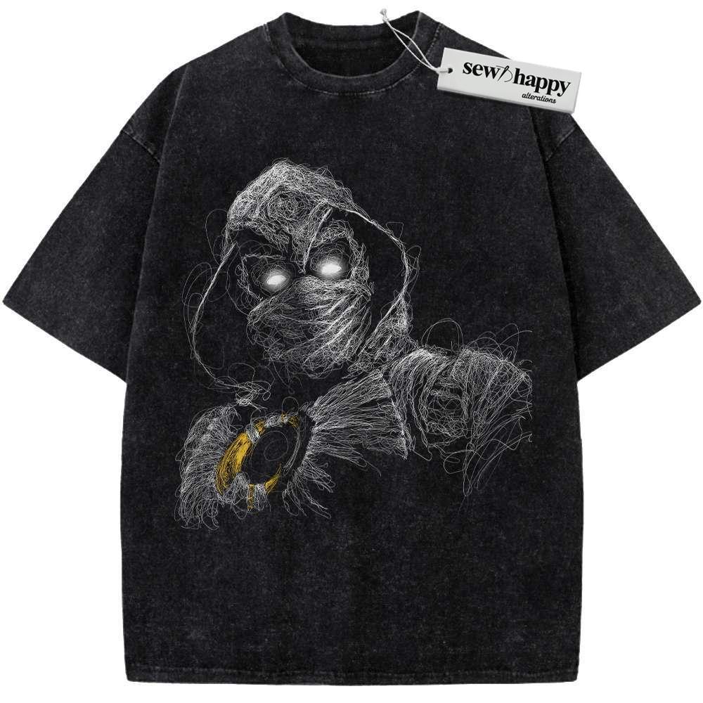 Wash Tee Moon Knight Shirt, Marvel Comics Shirt, Vintage T-Shirt