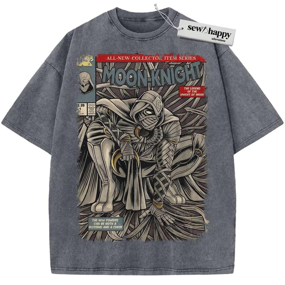Wash Tee Moon Knight Shirt, Marvel Comics Shirt, Vintage Tee